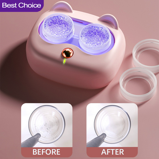 Ultrasonic Contact Lens Cleaner - Deep Clean, Gentle Care, Crystal Clean Vision